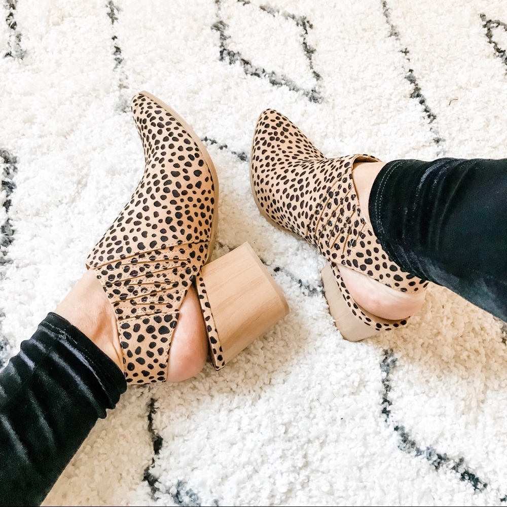 /ALYSE/ 5⭐️ Cheetah Slingback Cutout Booties - Picture 4 of 8